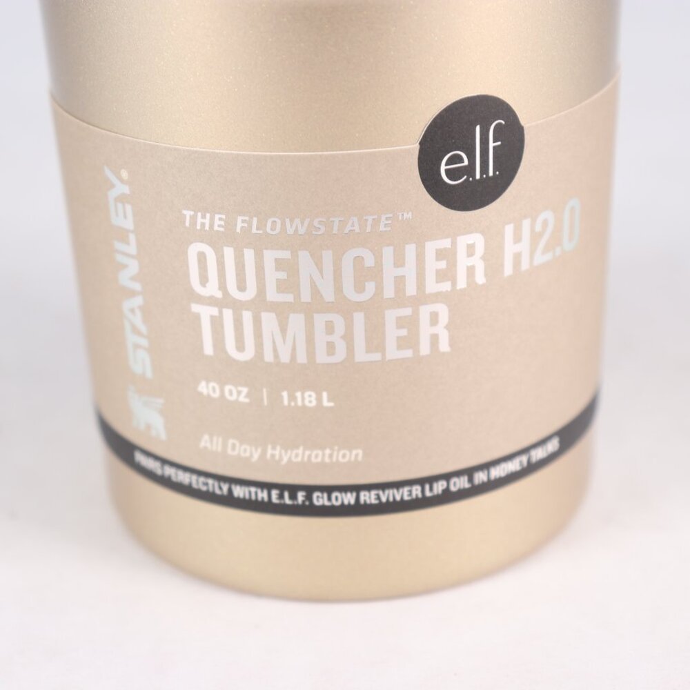 Stanley x e.l.f. 40 oz Stainless H2.0 FlowState Quencher Tumbler Honey Talks - Picture 3 of 7